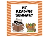 Book Summary Form for Picture Books or Chapter Books
