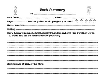 book summary example