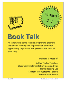 Preview of Book Talk: An innovative home reading program