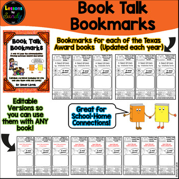Preview of Book Talk Bookmarks