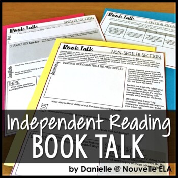 Preview of Book Talk Brainstorming - Independent Reading Activity - Alternative Book Report
