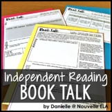 Book Talk Brainstorming - Independent Reading Activity - A