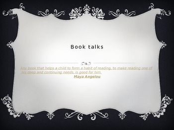 Preview of Book Talk Calendar