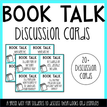 Preview of Book Talk Discussion Cards -- EDITABLE