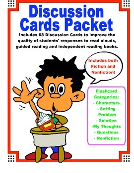 Preview of Guided Reading-Discussion Flashcards Packet