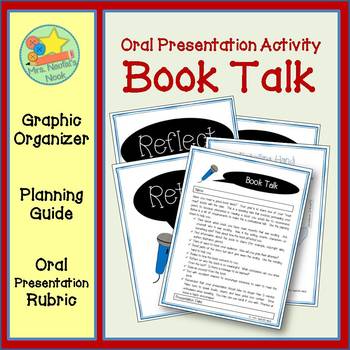 Preview of Book Talk Oral Presentation with Graphic Organizer, Planning Guide and Rubric