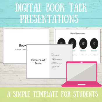 Preview of Book Talk Presentations- Slideshow and Grading Rubric
