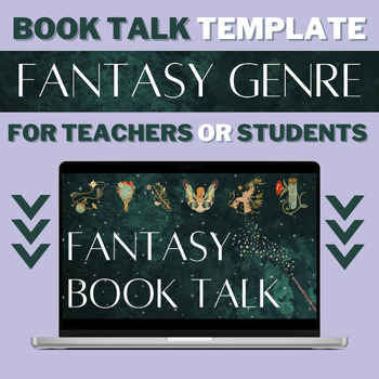 Preview of Book Talk Speech Template | Fantasy Genre | Editable Directions and Rubric