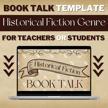 Preview of Book Talk Template | Historical Fiction Genre | Editable Directions and Rubric