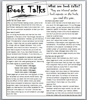 Preview of Book Talks - A Great Alternative to Book Reports and AR Tests