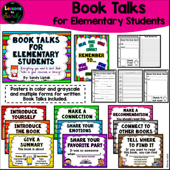 Preview of Book Talks for Elementary Students