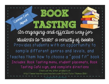 Preview of Book Tasting-A Fun & Effective Way for Students to Choose Good Fit Books