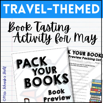 Preview of Book Tasting Activity - End-of-Year Book Tasting for MS ELA - May Travel Theme