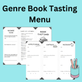 Book Tasting Genre Menu library reading and book promotion