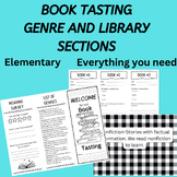 Book Tasting Genre and Library Section Activity