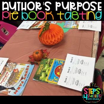 Preview of AUTHOR'S PURPOSE PIE BOOK TASTING