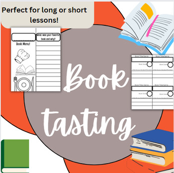 Preview of Book Tasting! Perfect for Lower Elementary Students!