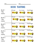 Book Tasting Worksheet