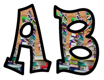 Preview of Book Themed Alphabet Letters