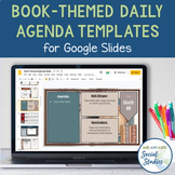 Book Themed Daily Agenda Slides Templates for Google Drive