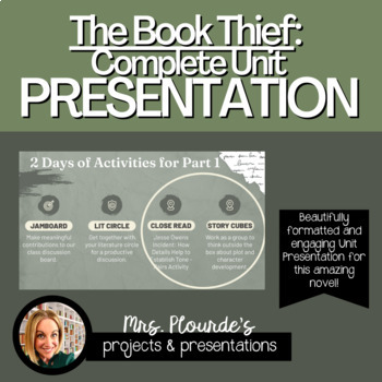 Preview of Book Thief: Complete and SPECIFIC Teaching Unit PRESENTATION (Pre-AP/AP/Honors)