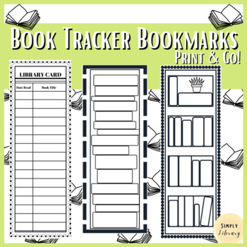 Preview of Ready to Print Book Tracker Bookmarks