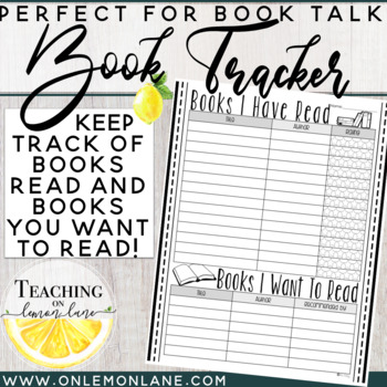 Preview of Book Tracker (Books I Have Read, Books I want to Read) Rating & Reccommendation
