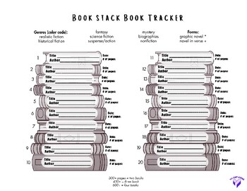 Preview of Book Tracker Reading Log for Reading Folder