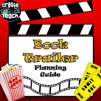Preview of Book Trailer Storyboard Template and Graphic Organizer