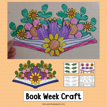 Preview of Book Week Bulletin Board 2023 Book Report Review Craft Coloring Page Activities