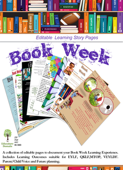 Preview of EYLF Book Week Editable Pack