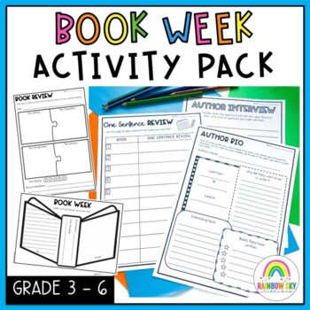 book week pack reading book activities grades 3 6 tpt