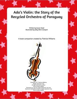 Preview of Book activities for "Ada’s Violin: the Story of . . . of Paraguay