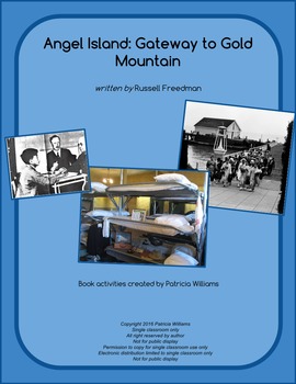 Preview of Book activities for "Angels Island: Gateway to Gold Mountain"