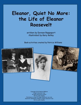 Preview of Book activities for "Eleanor, Quiet No More: the Life of Eleanor Roosevelt"