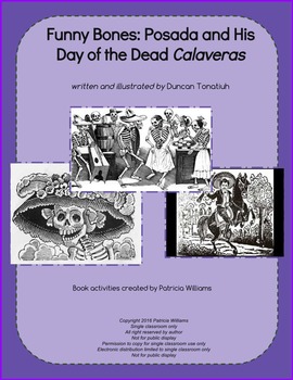 Preview of Book activities for: "Funny Bones: Posada and His Day of the Dead Calaveras"