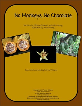 Preview of Book activities for "No Monkeys, No Chocolate"