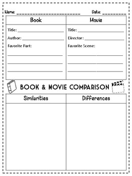 Preview of Book and Movie Comparison