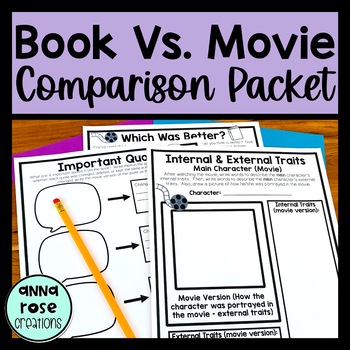 Preview of Book and Movie Comparison Activity Packet