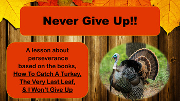 Preview of Book-based DON'T QUIT PERSEVERANCE EFFORT for fall SEL Lesson w 3 vid No PREP