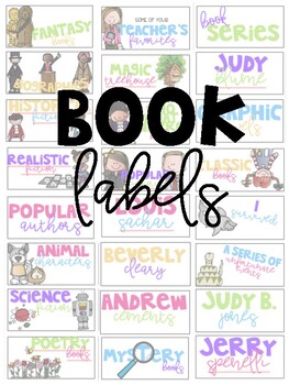 bookshelf labels by missg4 teachers pay teachers