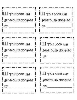 Preview of Book donation label