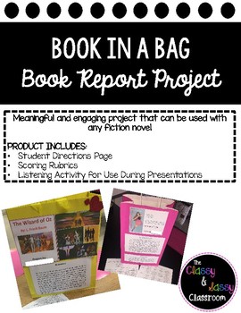 Preview of Book in a Bag Book Report Fiction Novel Project