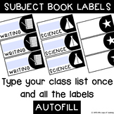 Book labels - editable and autofilled!