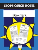Book mark slope quick notes reference graph linear word pr