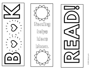 Book markers in color and black & white
