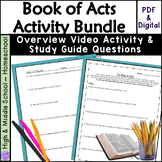 Book of Acts Bible Study Activity BUNDLE