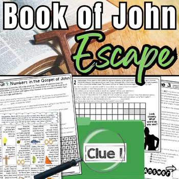 Preview of Book of John Bible Escape for Bible Class, Ministry Groups, Sunday School, Etc.