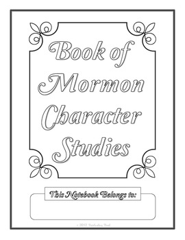 Preview of Book of Mormon Character Study Notebooking Pages