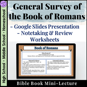 Preview of Book of Romans Bible Overview Lecture Presentation with Notes and Review